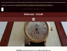 Tablet Screenshot of juwelier-kortum.de